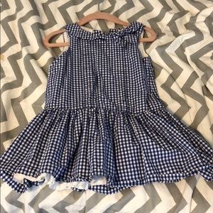 Janie and jack blue gingham dress 2t